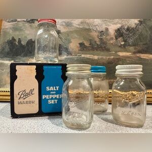 Vintage Ball Mason salt and pepper shaker sets